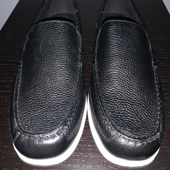 COLE HAAN SIZE 11 UNWORN BLACK LEATHER SHOES - Picture 1 of 4